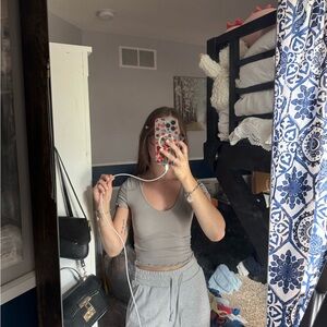H&M Divided Light Gray Top
